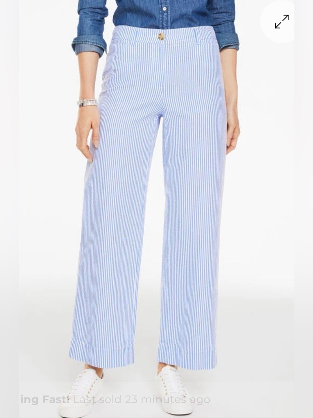 100% cotton wide leg seersucker pants